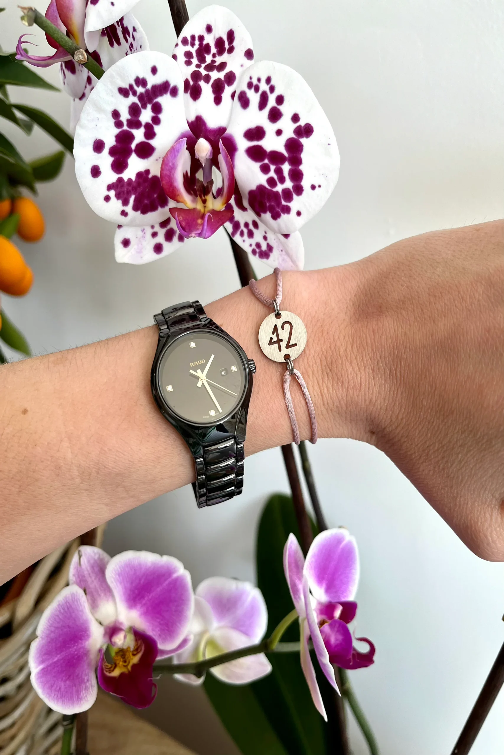 Bracelet 42 Petite Médaille Vieux Rose