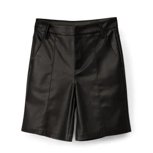 EDIE Shorts végétaliens à taille haute pour femmes