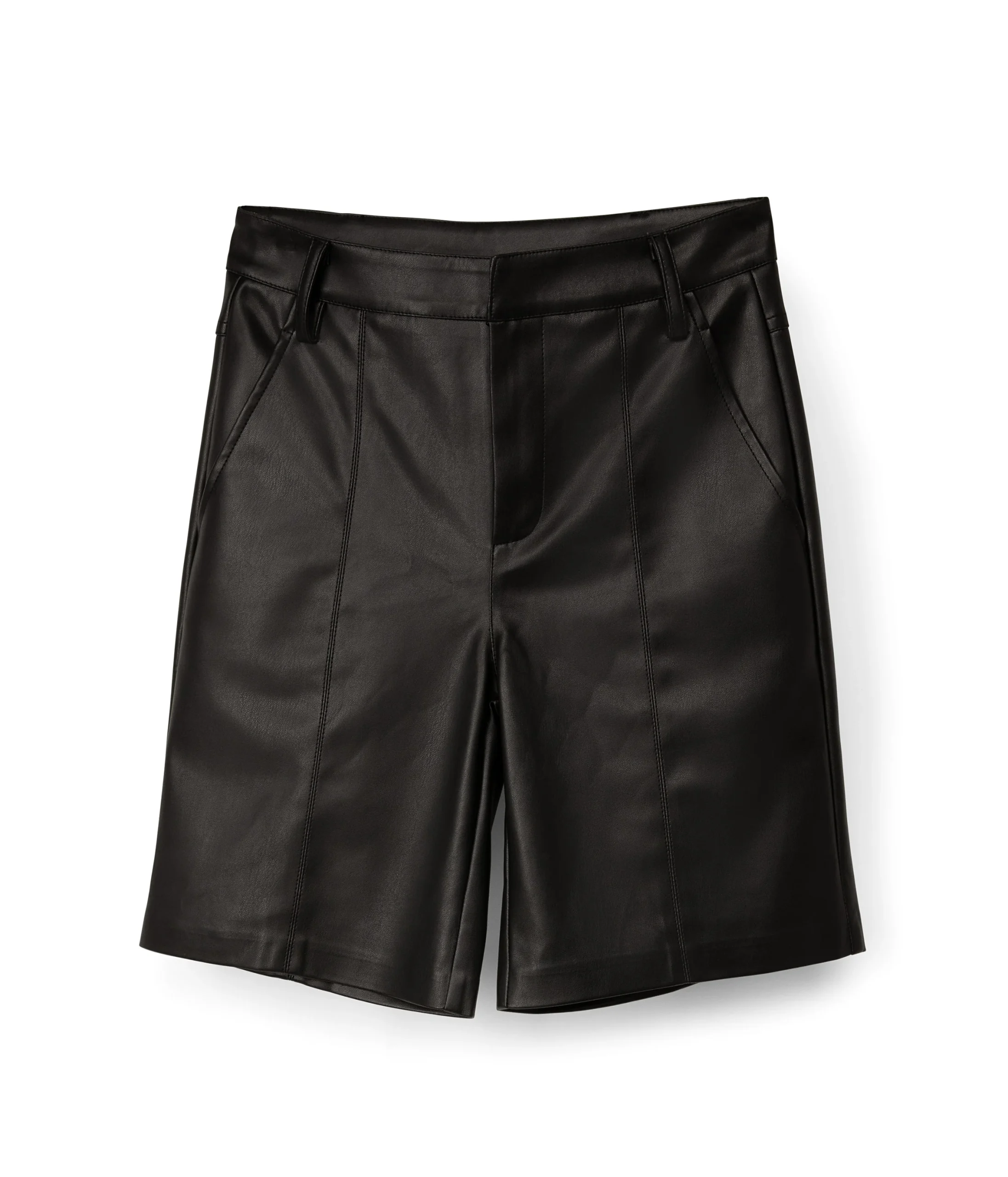 EDIE Shorts végétaliens à taille haute pour femmes