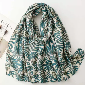 Foulard imprimé avec dorure