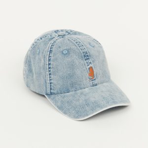 Casquette denim effet usé