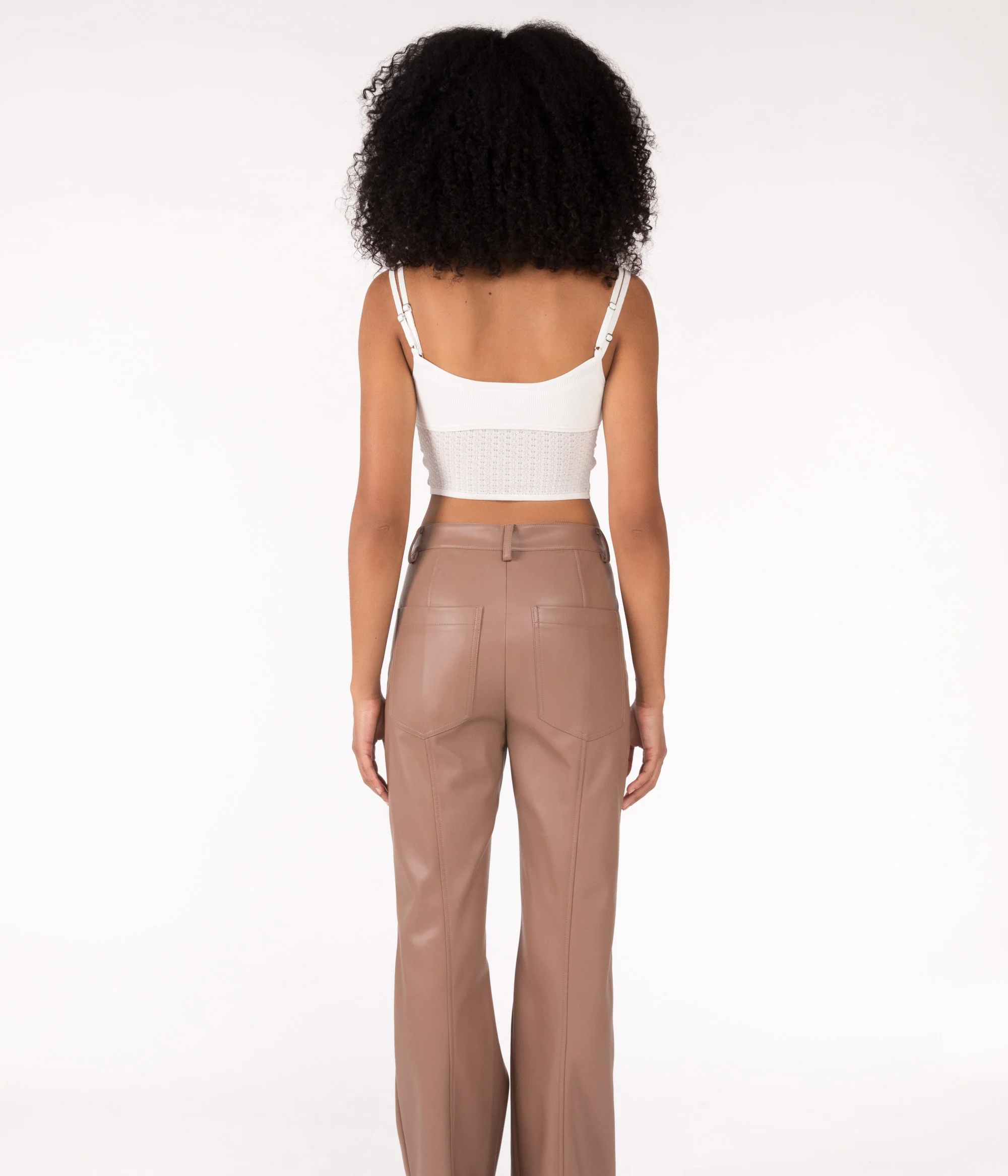 GWEN Pantalons végétaliens à taille haute pour femmes – Image 4
