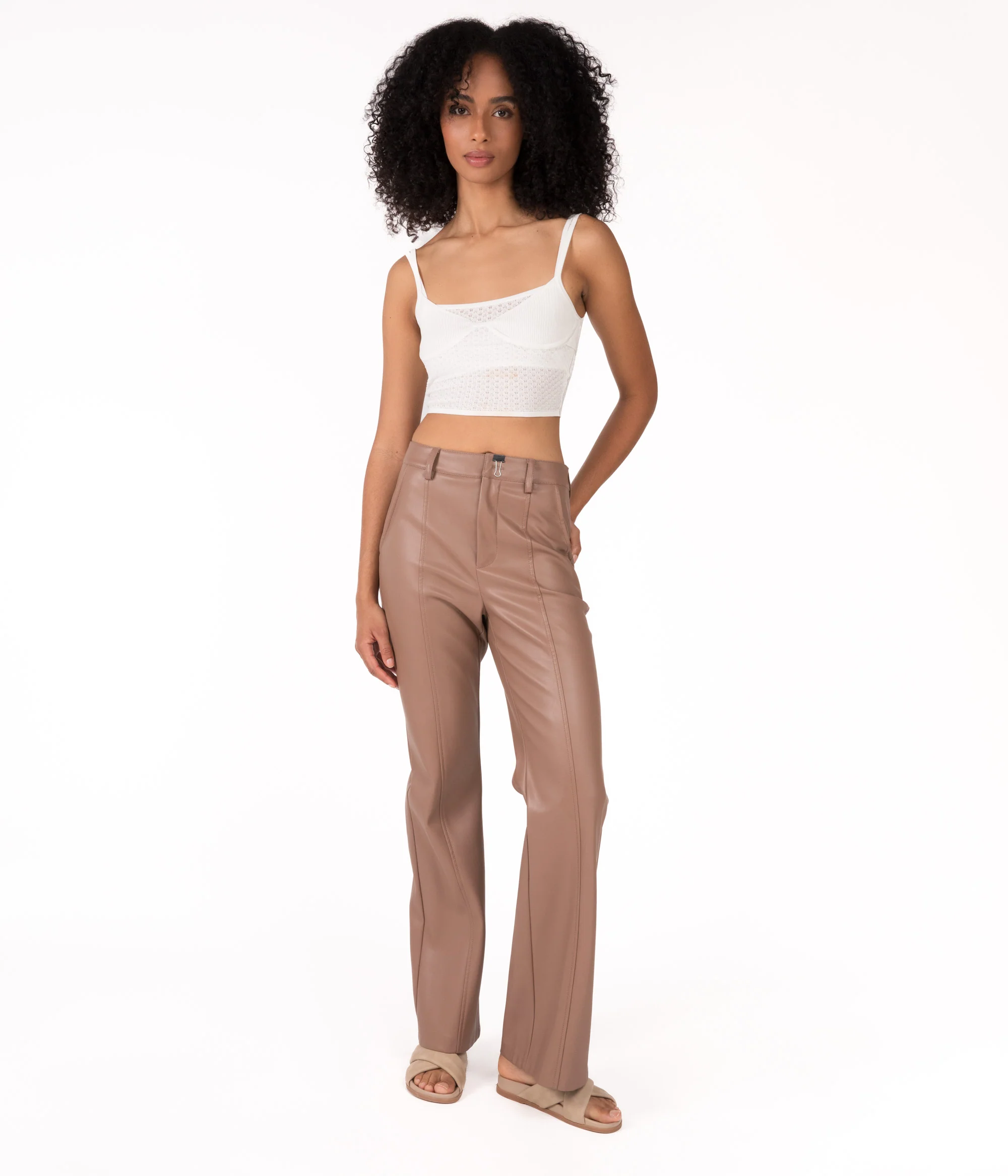 GWEN Pantalons végétaliens à taille haute pour femmes – Image 5