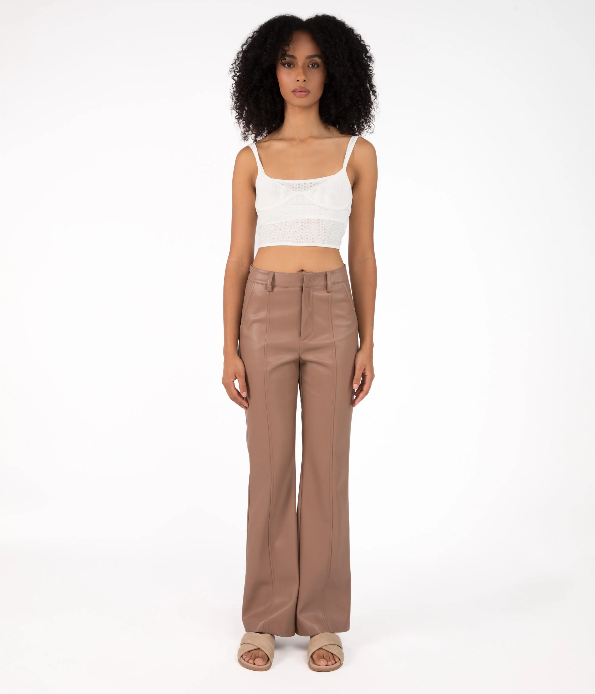 GWEN Pantalons végétaliens à taille haute pour femmes – Image 8