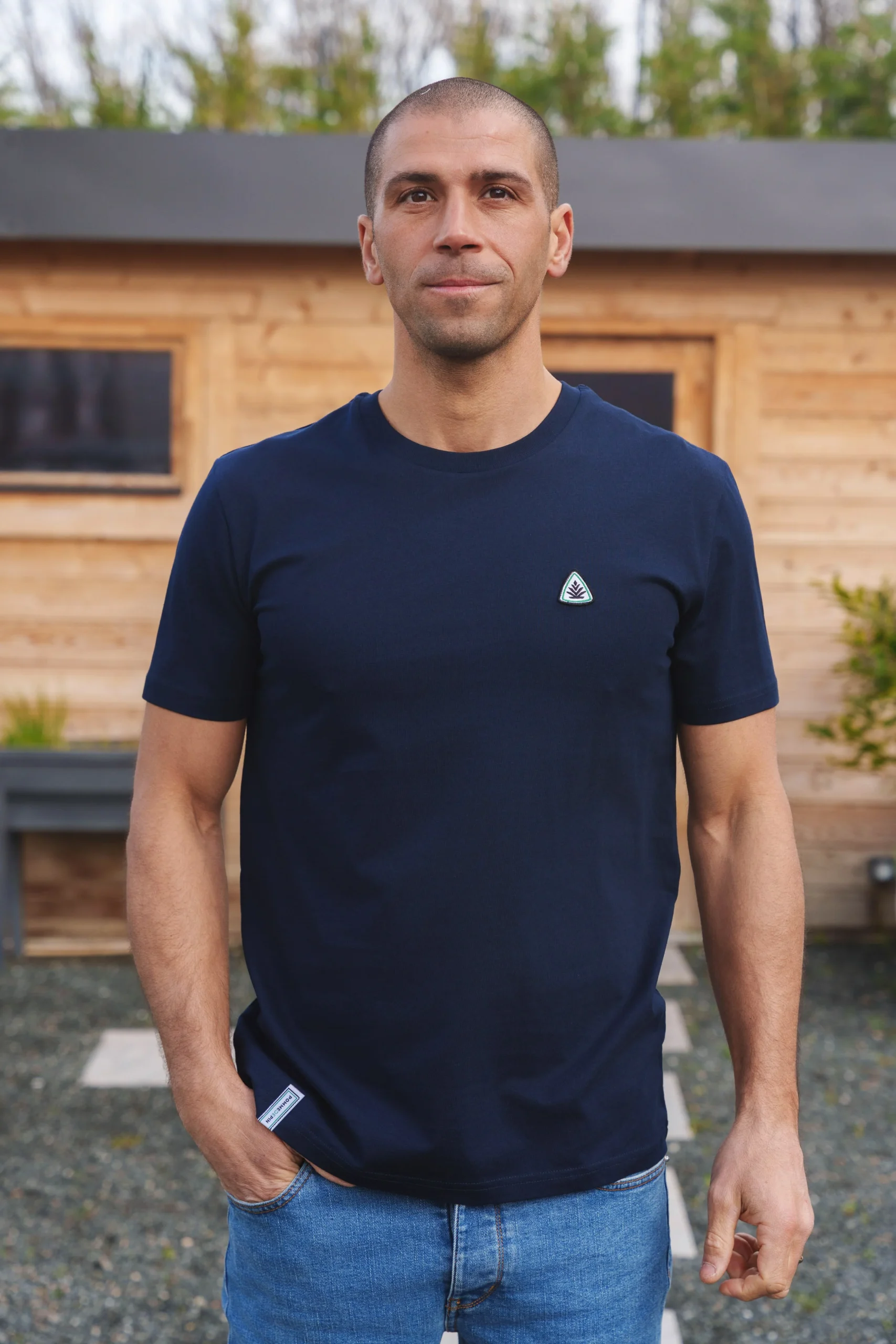 Tee-shirt Col rond Homme Marine