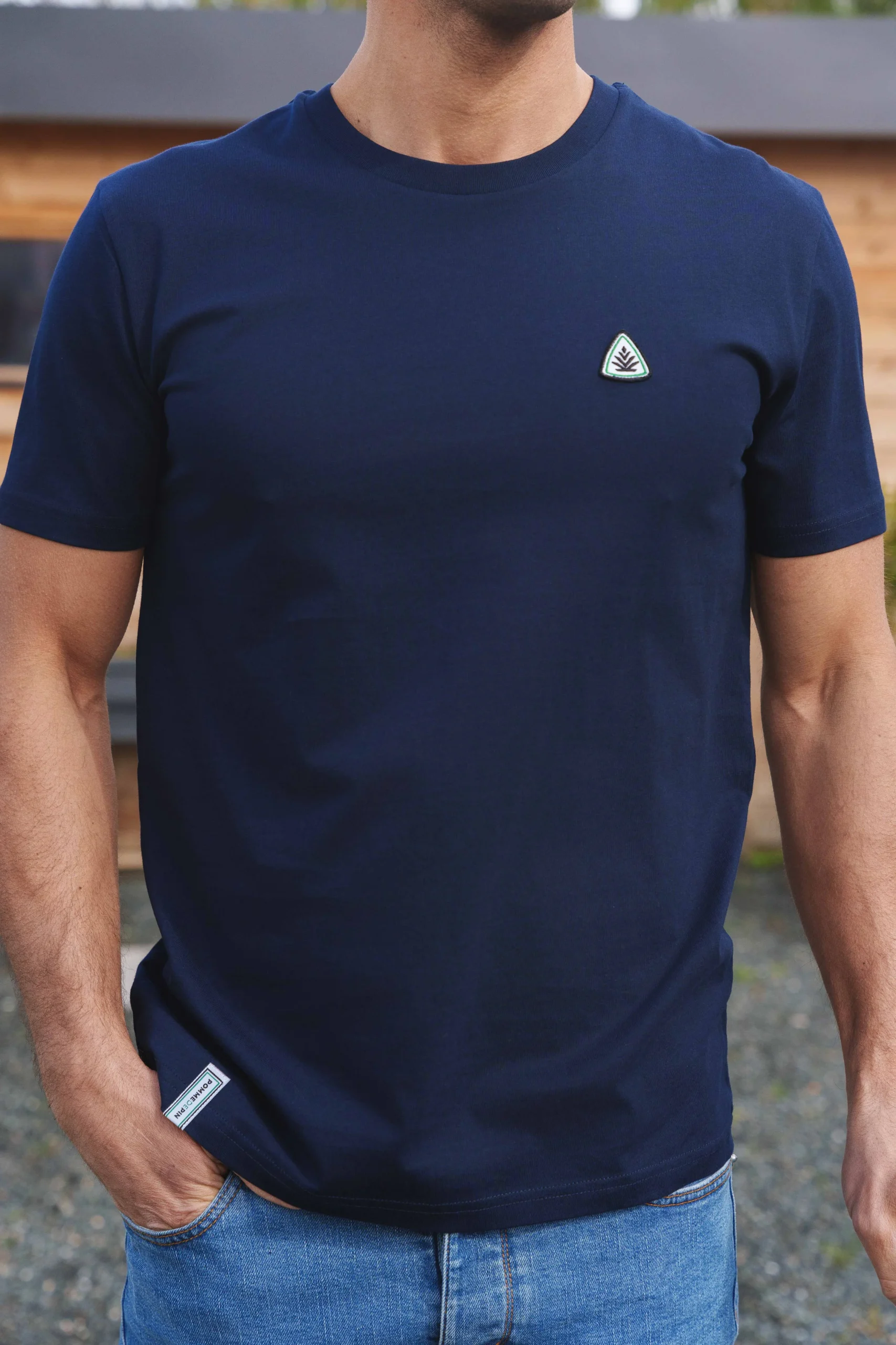 Tee-shirt Col rond Homme Marine – Image 2