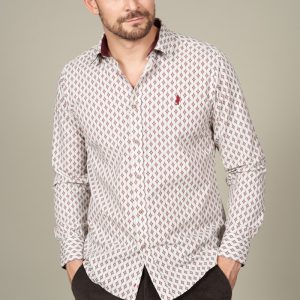 Printed shirt with ethnic pattern