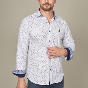 Chemise à motif carré dégradé