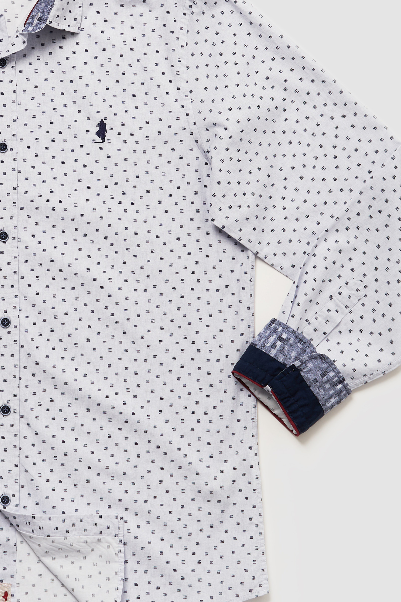 Chemise à motif carré dégradé – Image 6