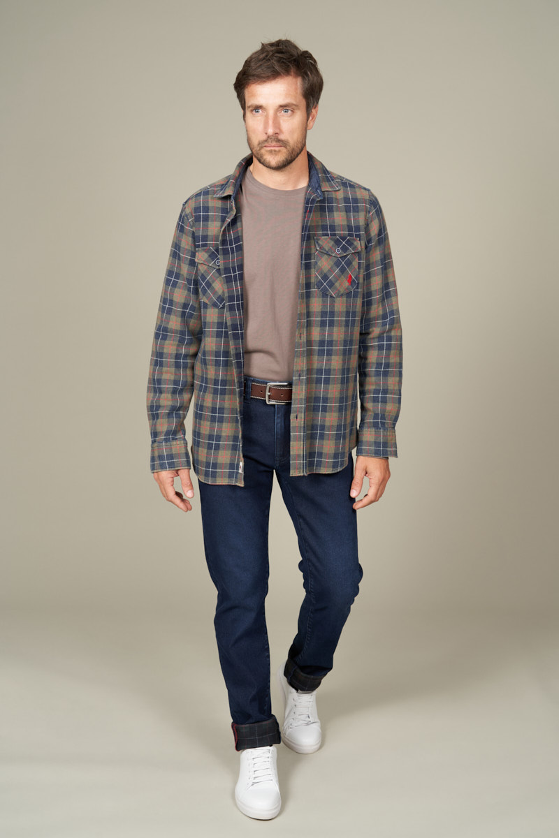 Chemise à carreaux en toile épaisse – Image 2