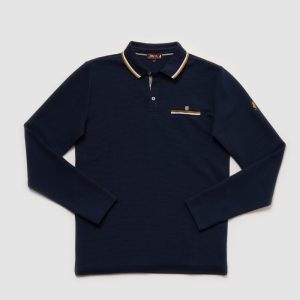Polo manches longues à poche