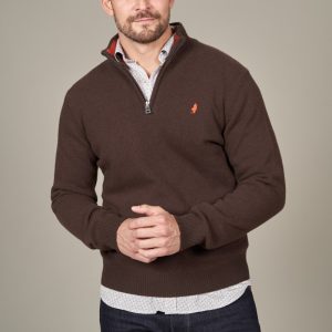 Pull 1/2 zip en laine