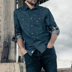 Chemise denim western