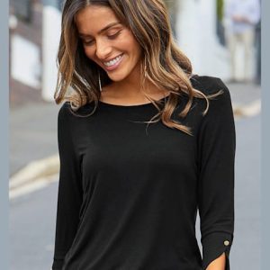 t shirt manche 3 4 femme
